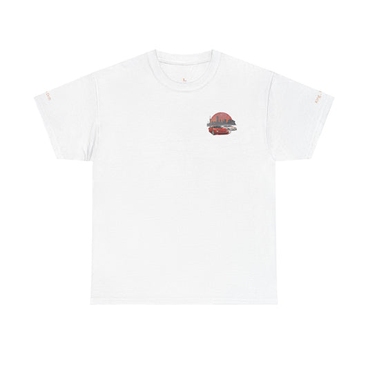 t-shirt blanc de profil