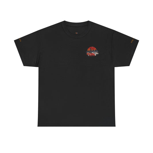 t-shirt noir de profil
