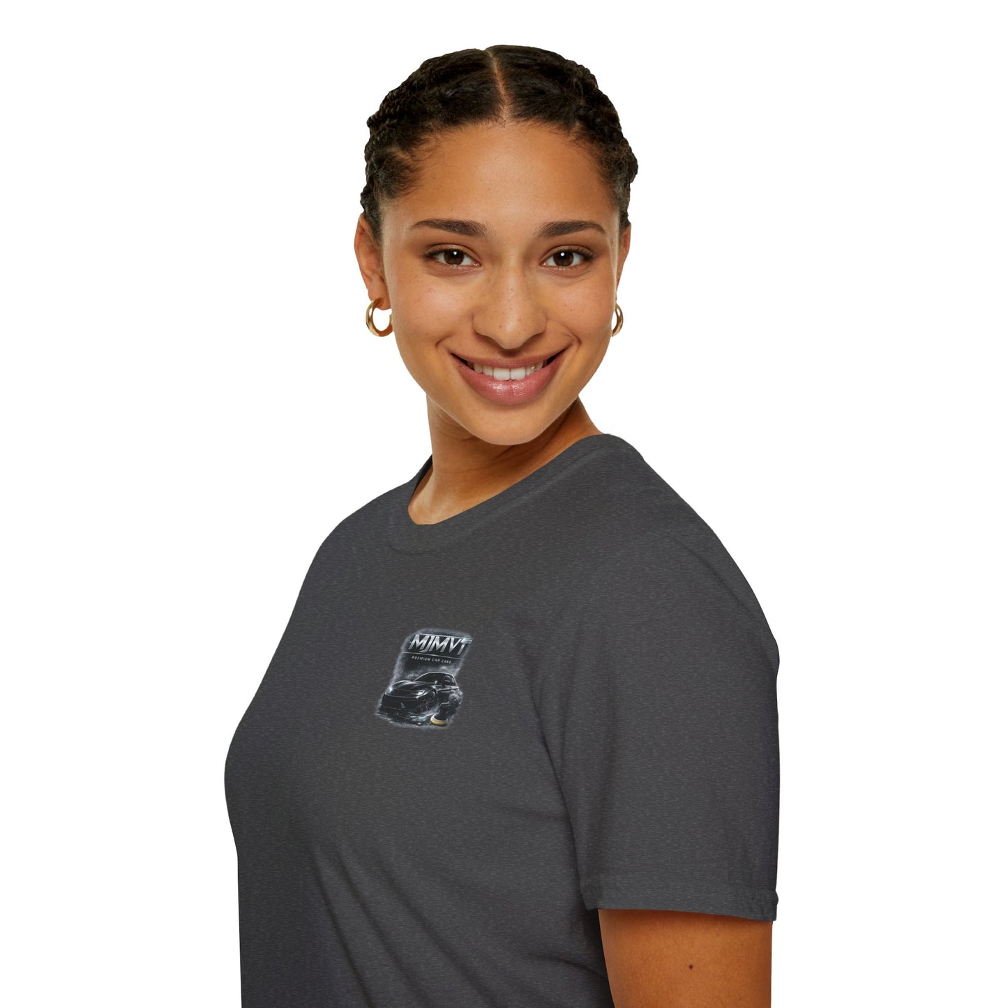 T-shirt gris de profil