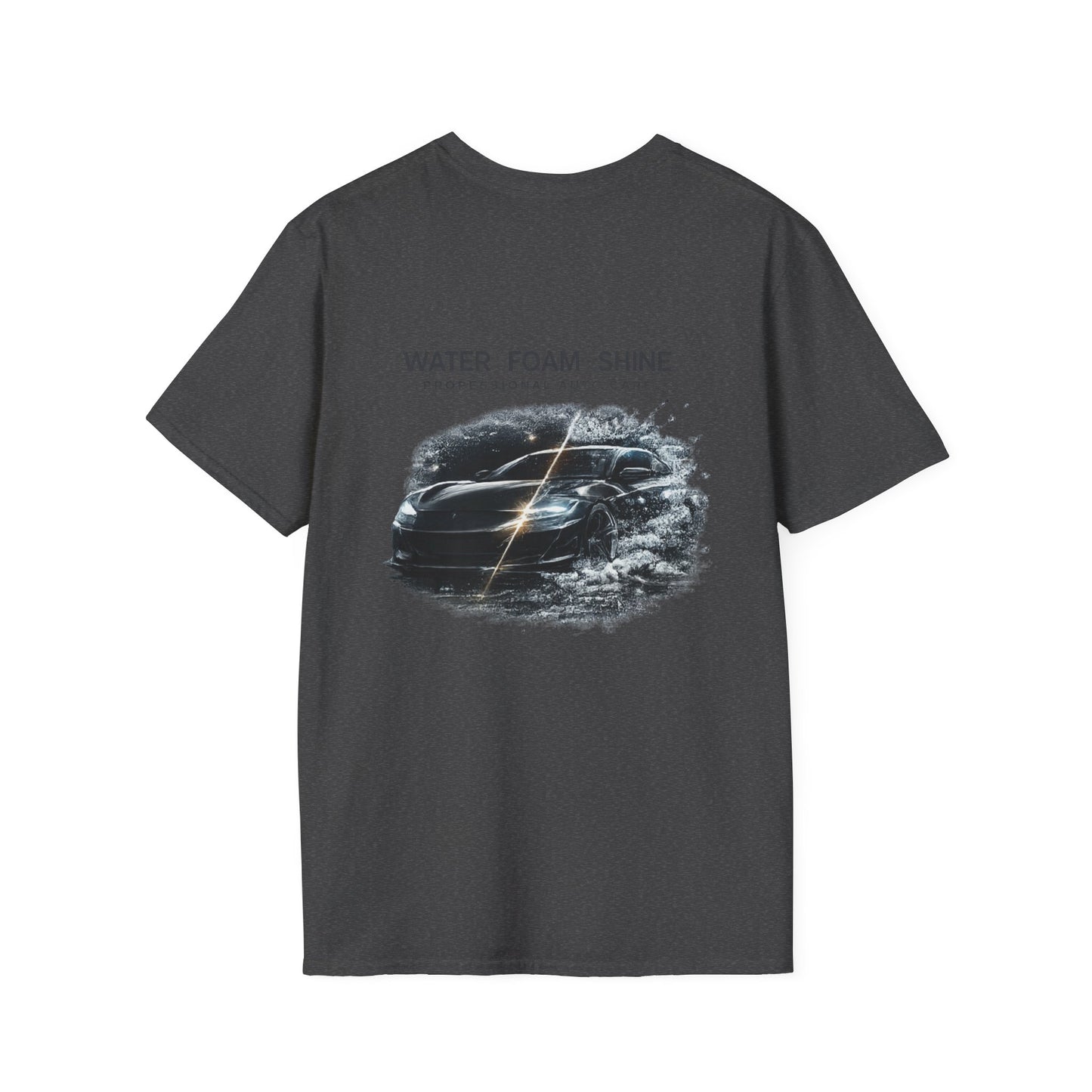 T-shirt gris avec en gros une voiture avec la différence de nettoyer ou pas 