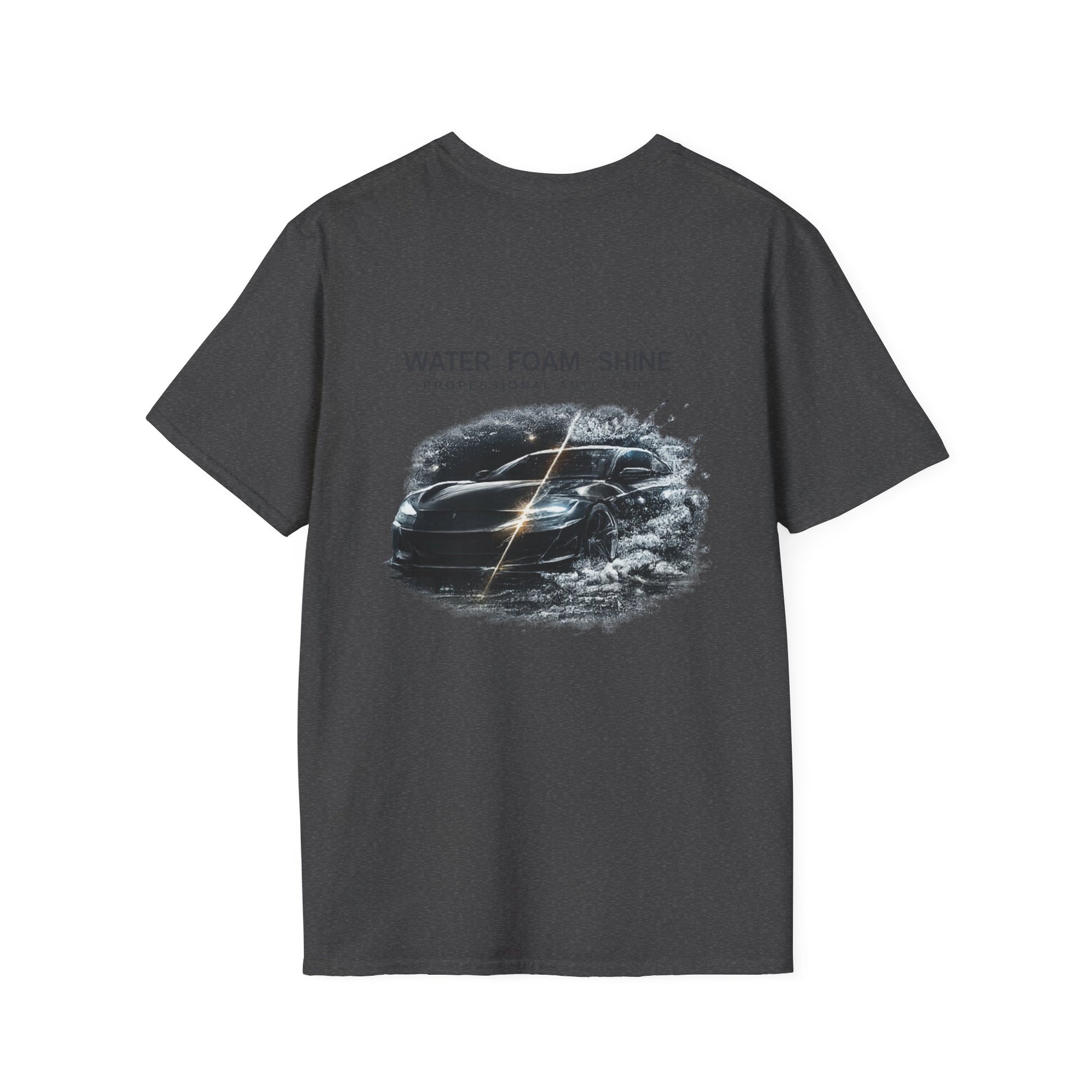 T-shirt gris avec en gros une voiture avec la différence de nettoyer ou pas 