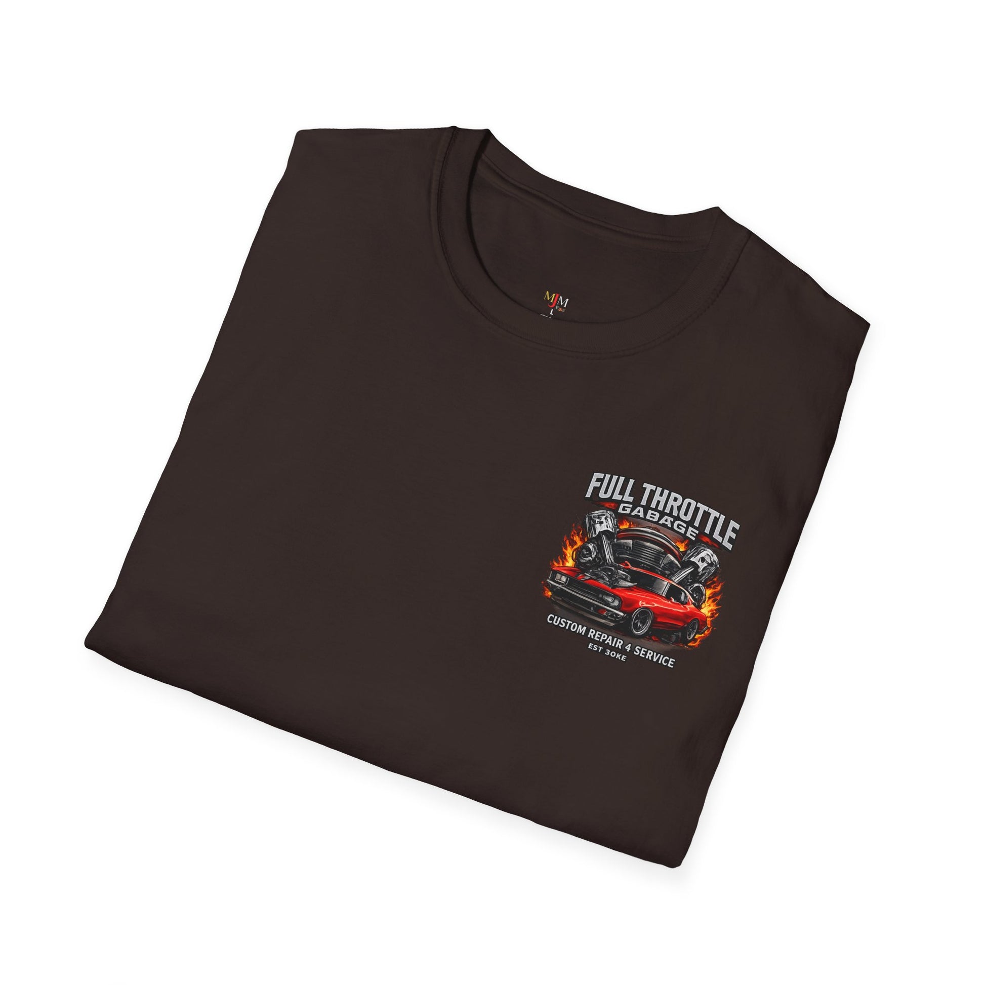 t-shirt marron plier 
