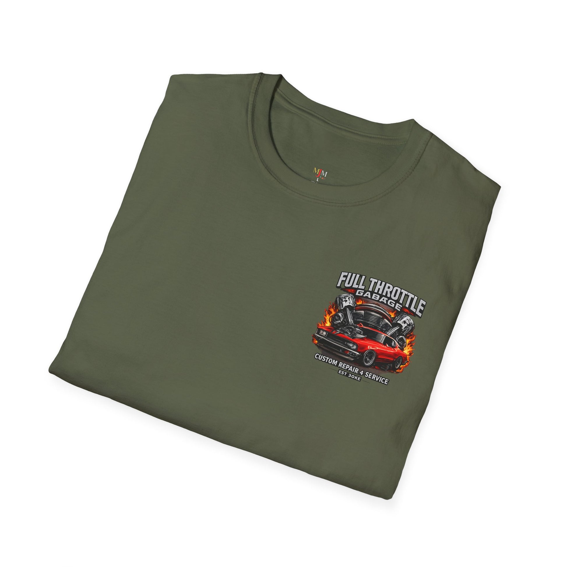 t-shirt vert plier 
